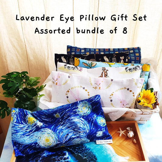 Lavender Eye Pillow Gift Set (assorted bundle of 8)