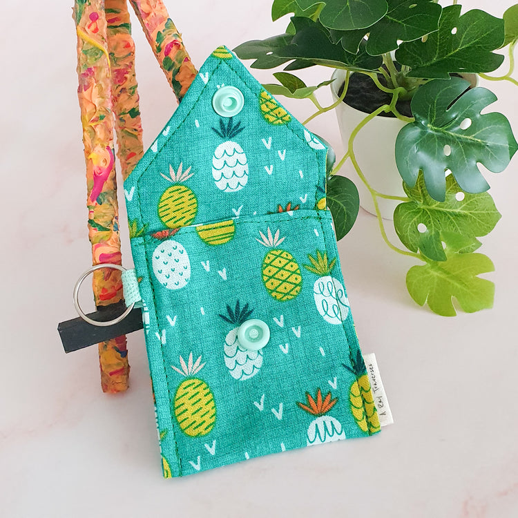Key Ring Pouch (7cm) - Pineapples!