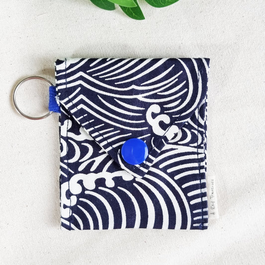 Key Ring Pouch (7cm) - Japanese Wave