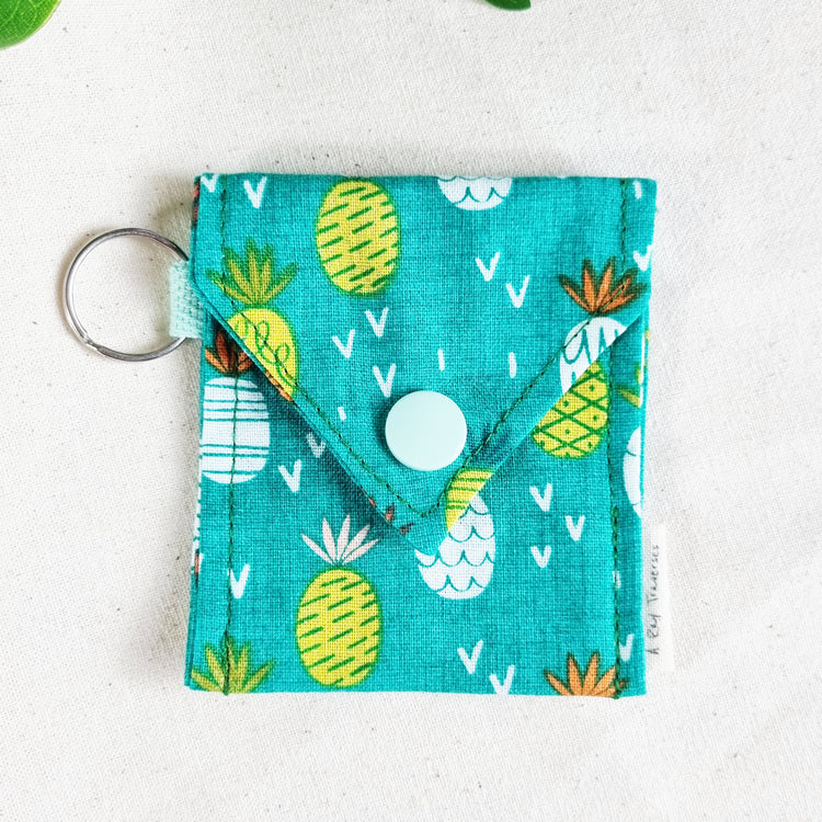 Key Ring Pouch (7cm) - Pineapples!
