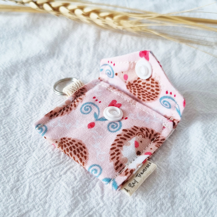 Key Ring Pouch (Minis) - Sweetheart Hedgehogs