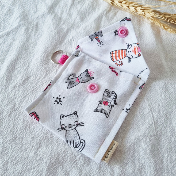 Key Ring Pouch (8.5cm) - Party Cats