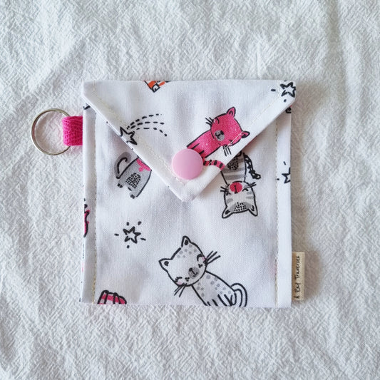 Key Ring Pouch (8.5cm) - Party Cats