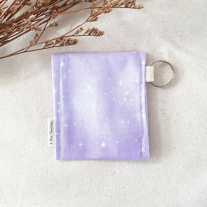 Key Ring Pouch (7cm) - Purple Twinkles