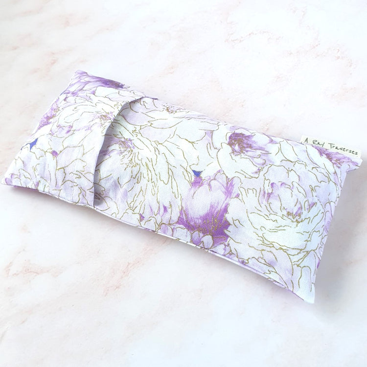 Lavender Eye Pillow (Purple Peonies)